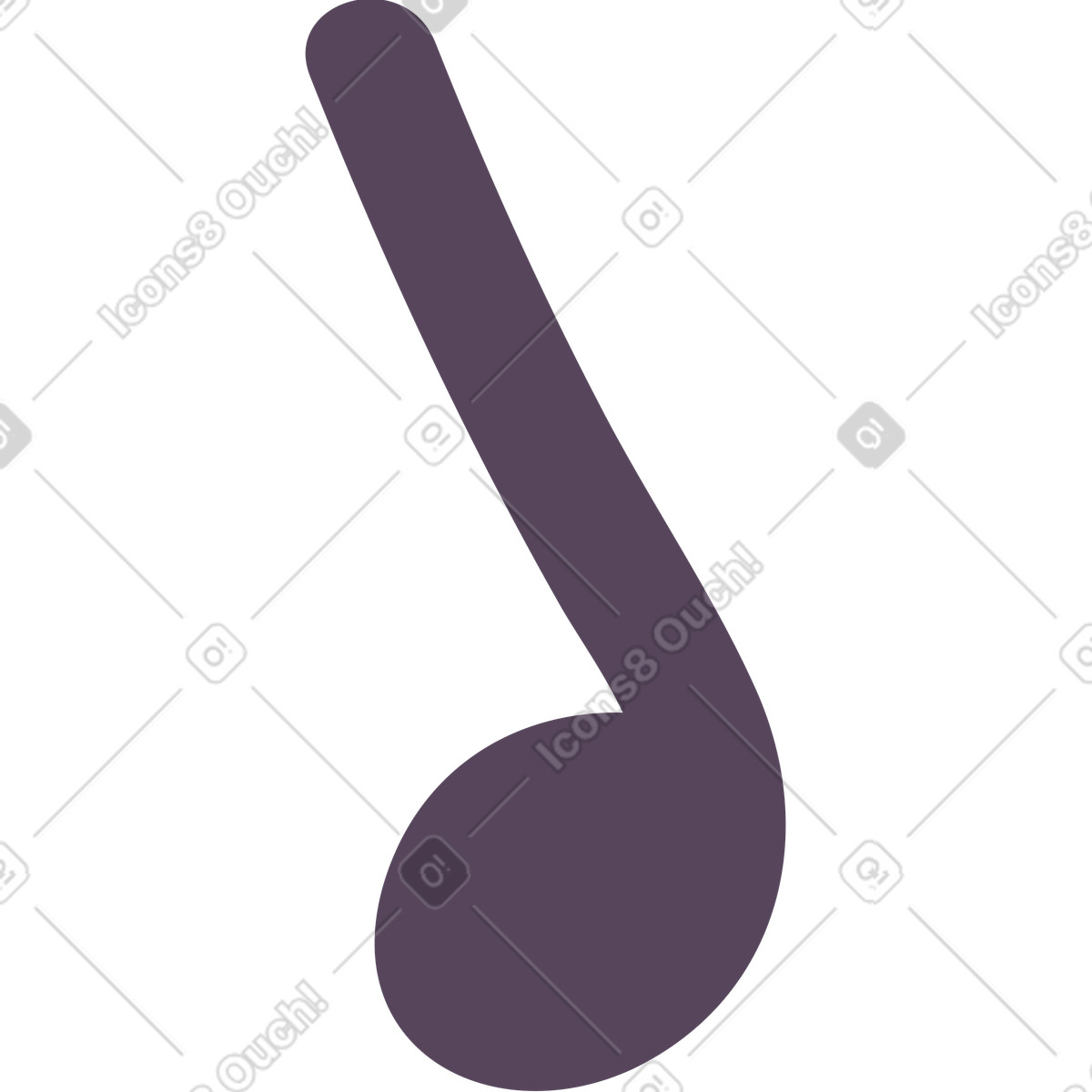 Pluto スタイルの 音符 のイラストをPNG、SVG形式でダウンロード