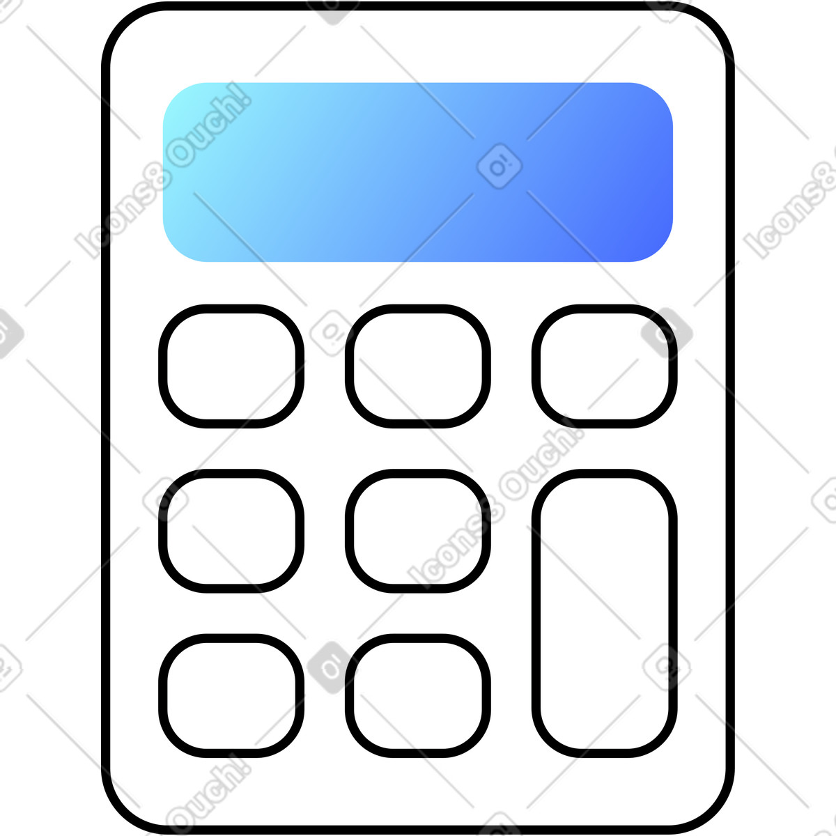 Calculator illustration in Azure style download in PNG, SVG
