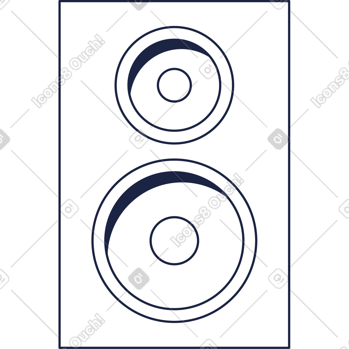 Illustration Haut-parleur colonne dans le style Urban Line à télécharger aux formats PNG, SVG