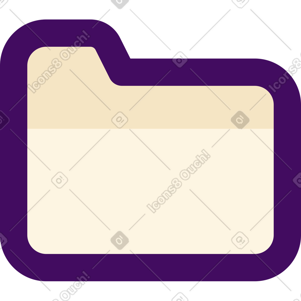 Simplistic スタイルの Folder icon のイラストをPNG、SVG形式でダウンロード