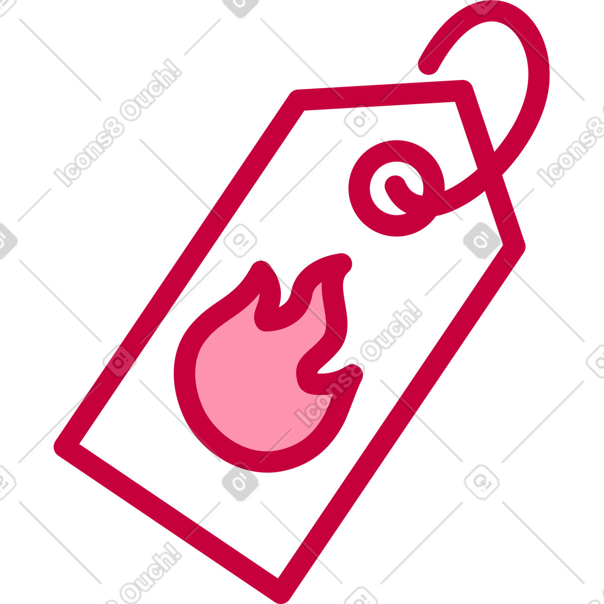 Small tag illustration in Natty style download in PNG, SVG