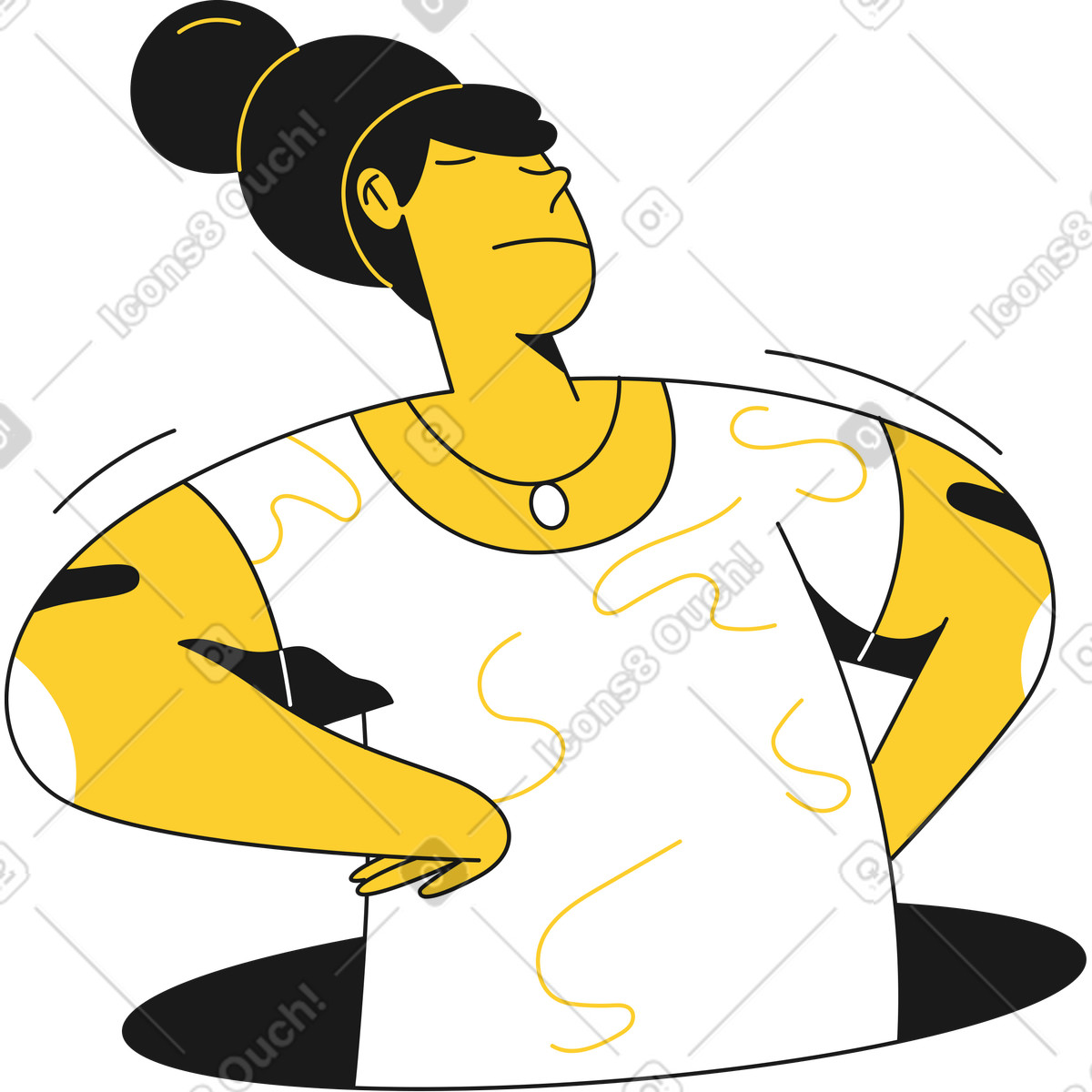 Donna illustrazione animata in stile Taxi scaricabile in GIF, Lottie (JSON), AE