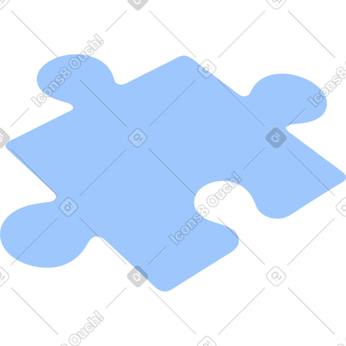 Piece of puzzle illustration in Editorial style download in PNG, SVG