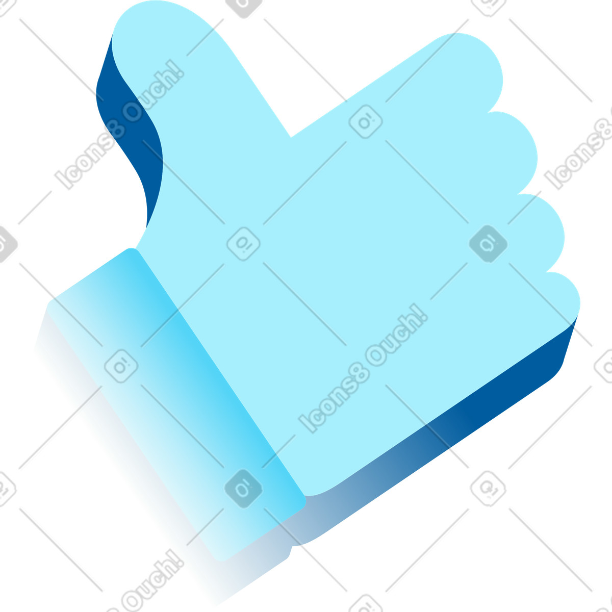 Иллюстрация Лайк в стиле Icy — скачать в форматах PNG, SVG