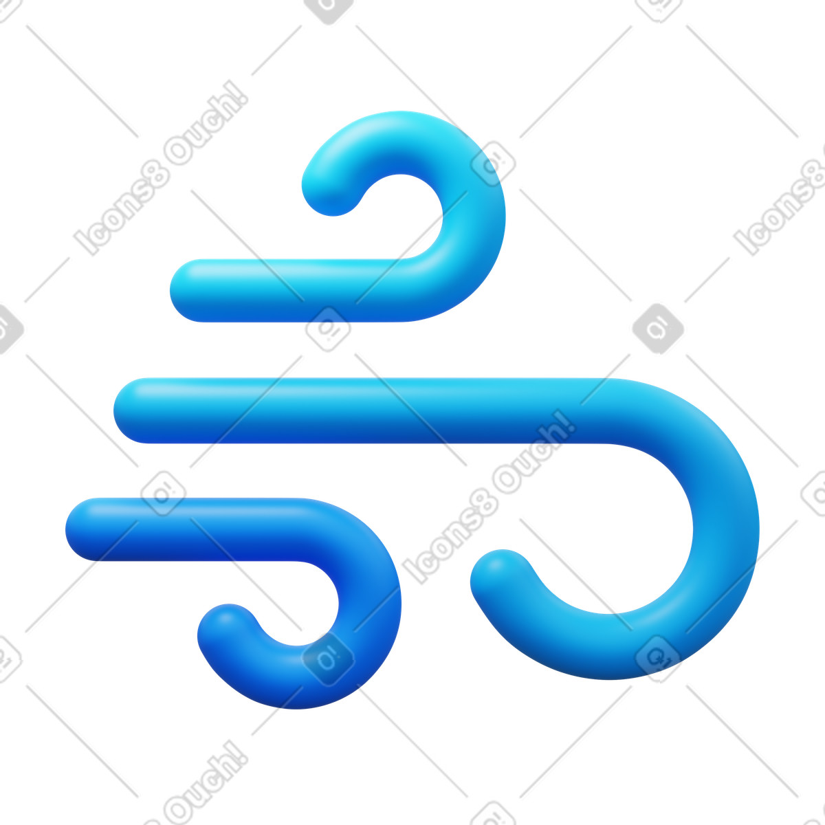 Illustration Vent dans le style 3D Fluency à télécharger aux formats PNG, SVG
