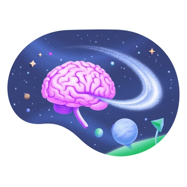 A brain trailing a comet's tail of stardust through space