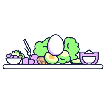 A table is set with a variety of healthy foods that support ovulation. In the center of the table, there is a large egg displayed prominently. Surrounding the egg, there are vibrant green leafy vegetables such as spinach and kale. On one side, there are colorful fruits including slices of avocado and berries arranged neatly. A bowl of nuts, including walnuts and almonds, sits nearby. Additionally, a small container of yogurt is placed next to a few segments of citrus fruits. The table is clean and organized, highlighting the assortment of nutritious foods.