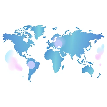A world map is displayed, with each country represented by distinct exosome patterns. The patterns vary in shapes and colors, creating a vibrant visual representation of the globe. Each country is outlined clearly, and the exosome designs are intricately detailed, showcasing a multitude of textures. The background features a gradient of pastel colors, enhancing the visibility of the exosome patterns while providing a soft, harmonious backdrop. The overall composition is both informative and visually appealing, drawing attention to the unique representations of each nation.