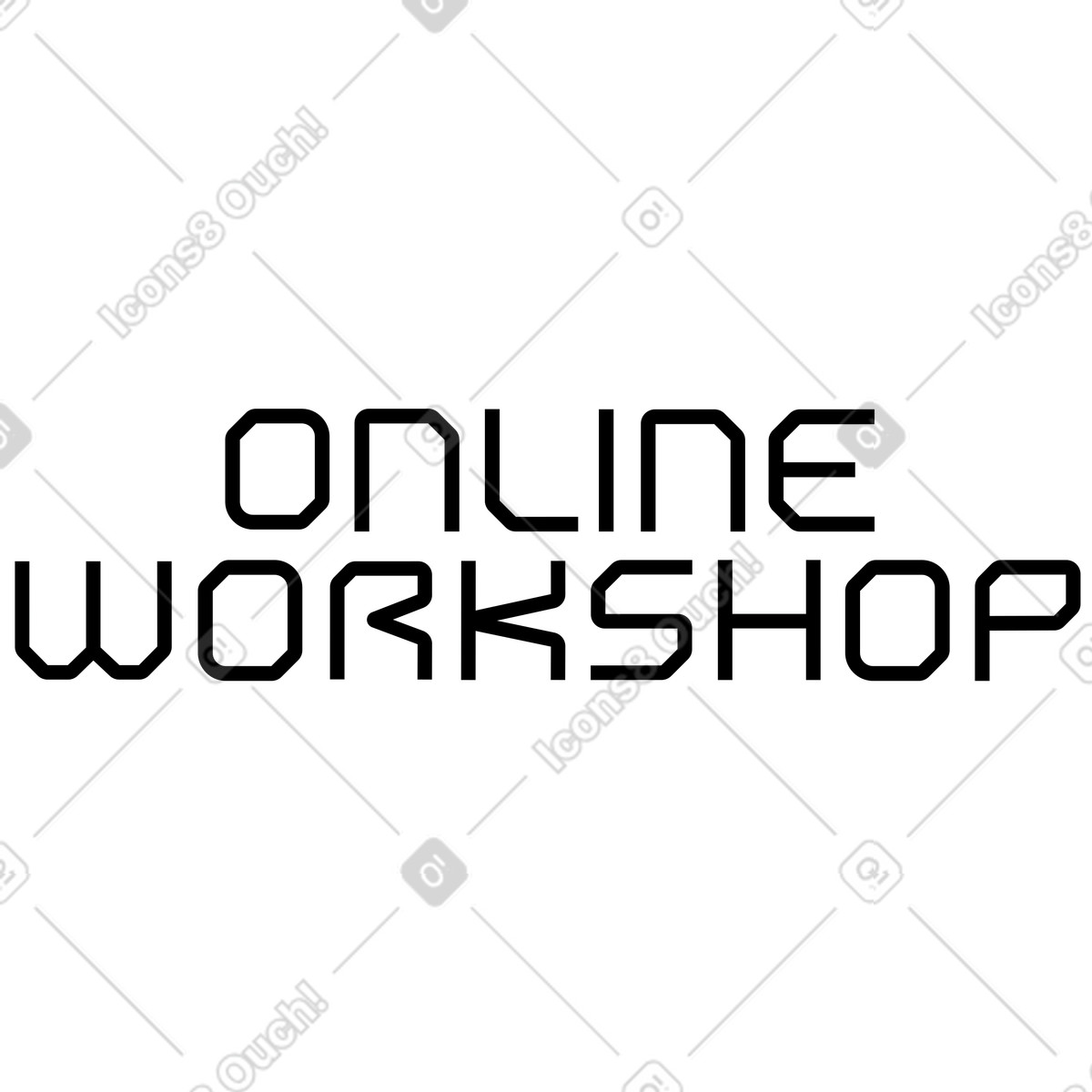 Lettering online workshop illustration in Space style download in PNG, SVG