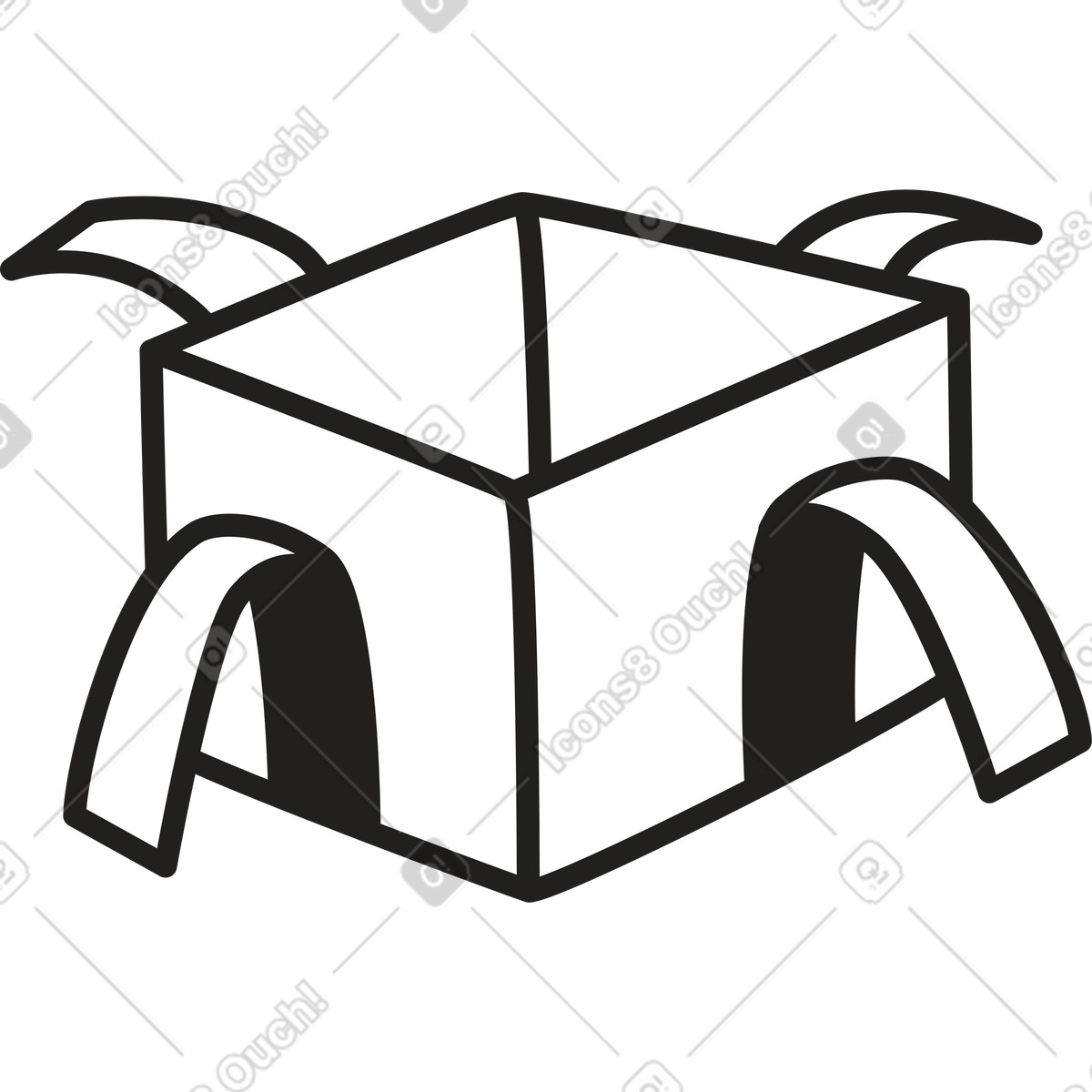 Leere box-Illustration im Little-Stil als Download in PNG, SVG