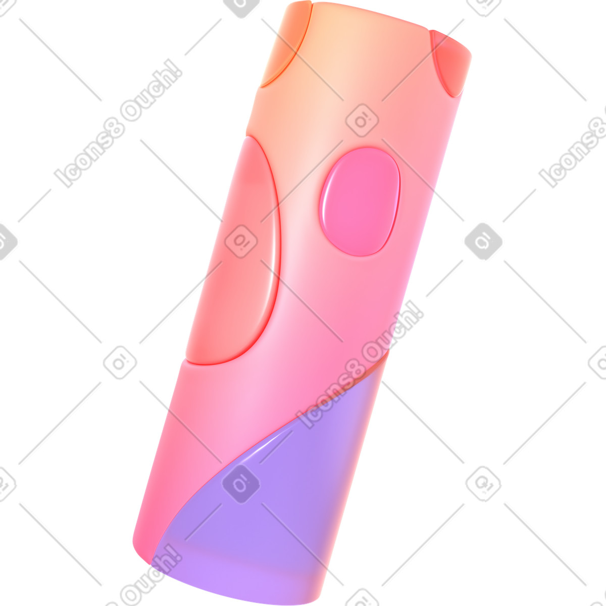 Complex cylinder illustration in 3D Glassy style download in PNG, SVG