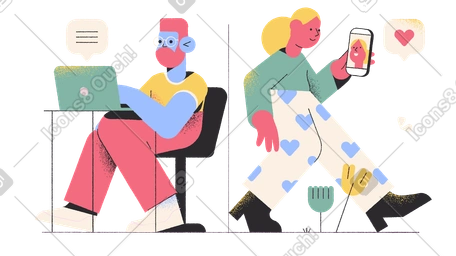 Social network PNG, SVG
