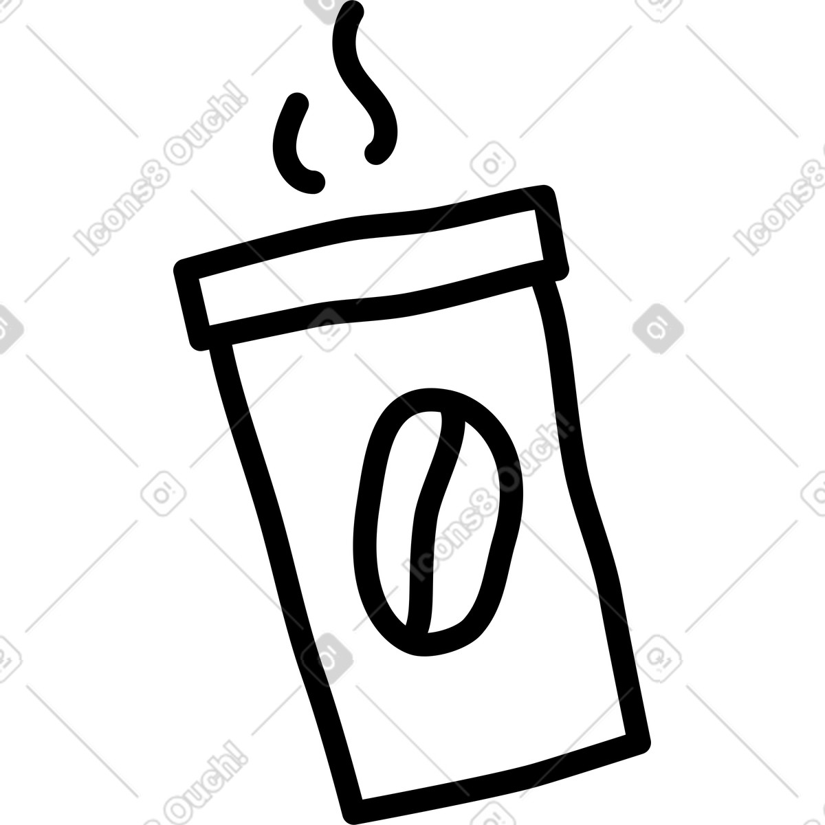 下载 Notes 风格的 咖啡纸杯 插画，支持 PNG、SVG 格式