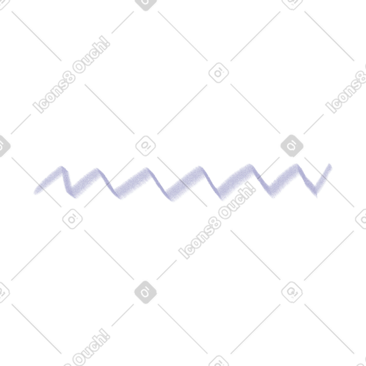 Lilac zigzag line-Illustration im Doodle-Stil als Download in PNG, SVG