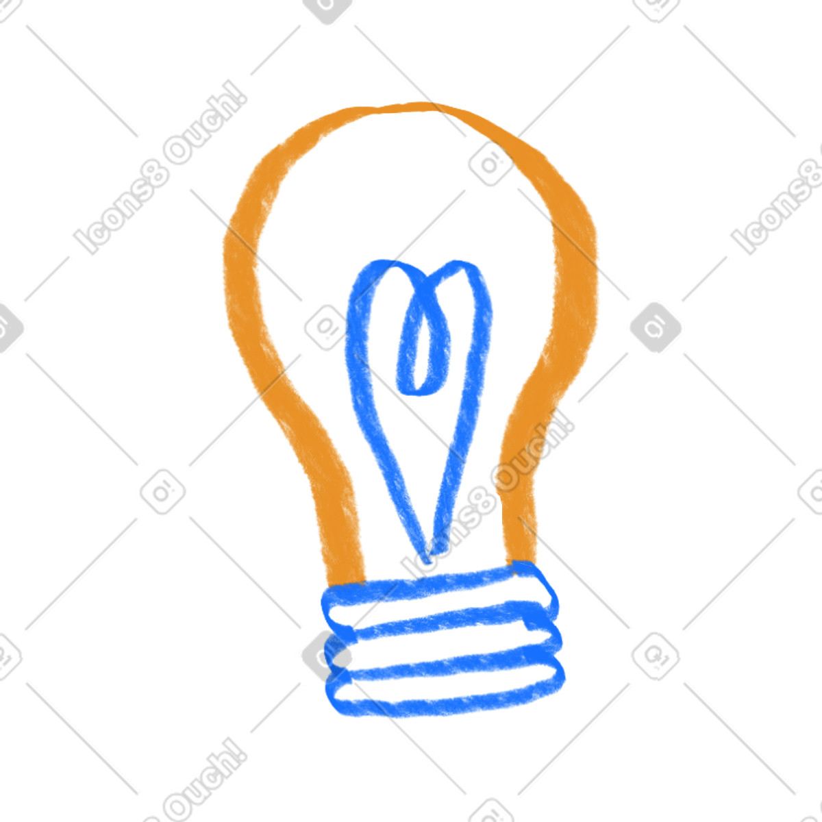 Ilustração de Small doodle lightbulb em no estilo Bonny para baixar em PNG, SVG