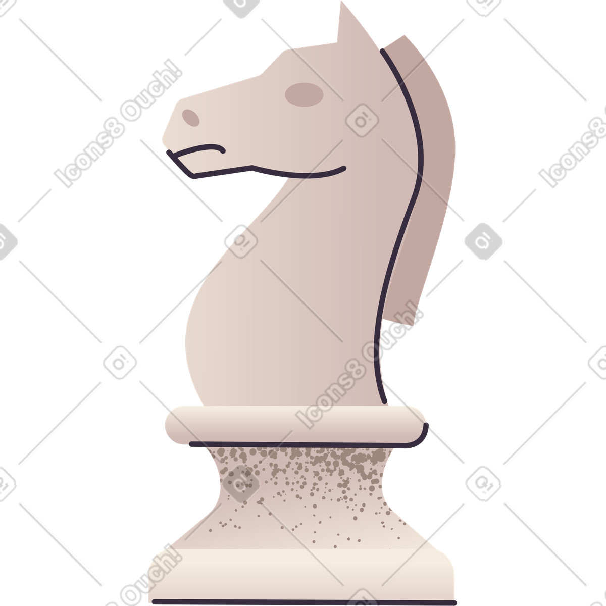 Pezzo degli scacchi illustrazione in stile Pale scarica in PNG, SVG