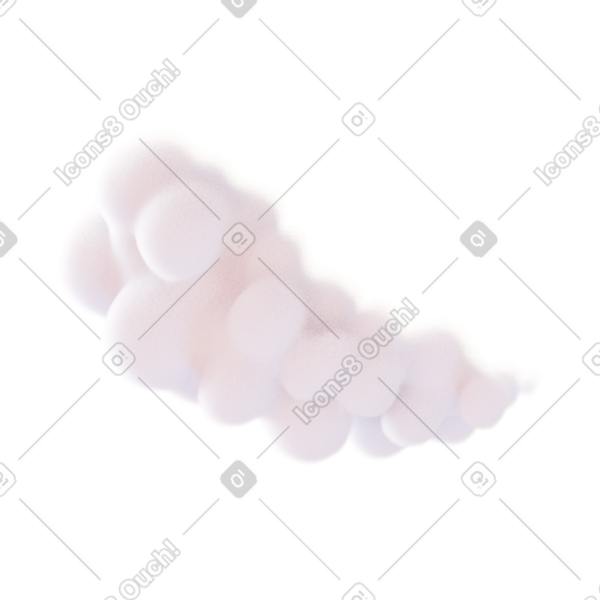 Illustration Nuage duveteux dans le style 3D Airy à télécharger aux formats PNG, SVG