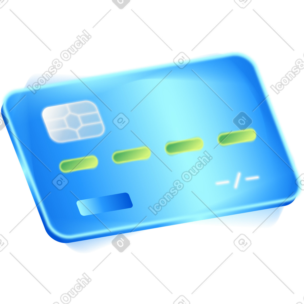 Bank card illustration in Burst style download in PNG, SVG