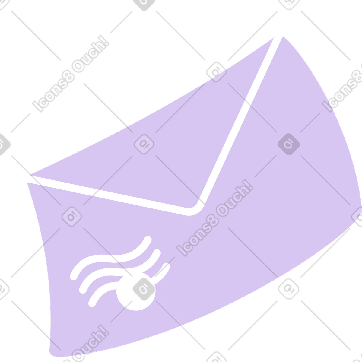 Lettera con filigrana illustrazione in stile Sammy Line scarica in PNG, SVG