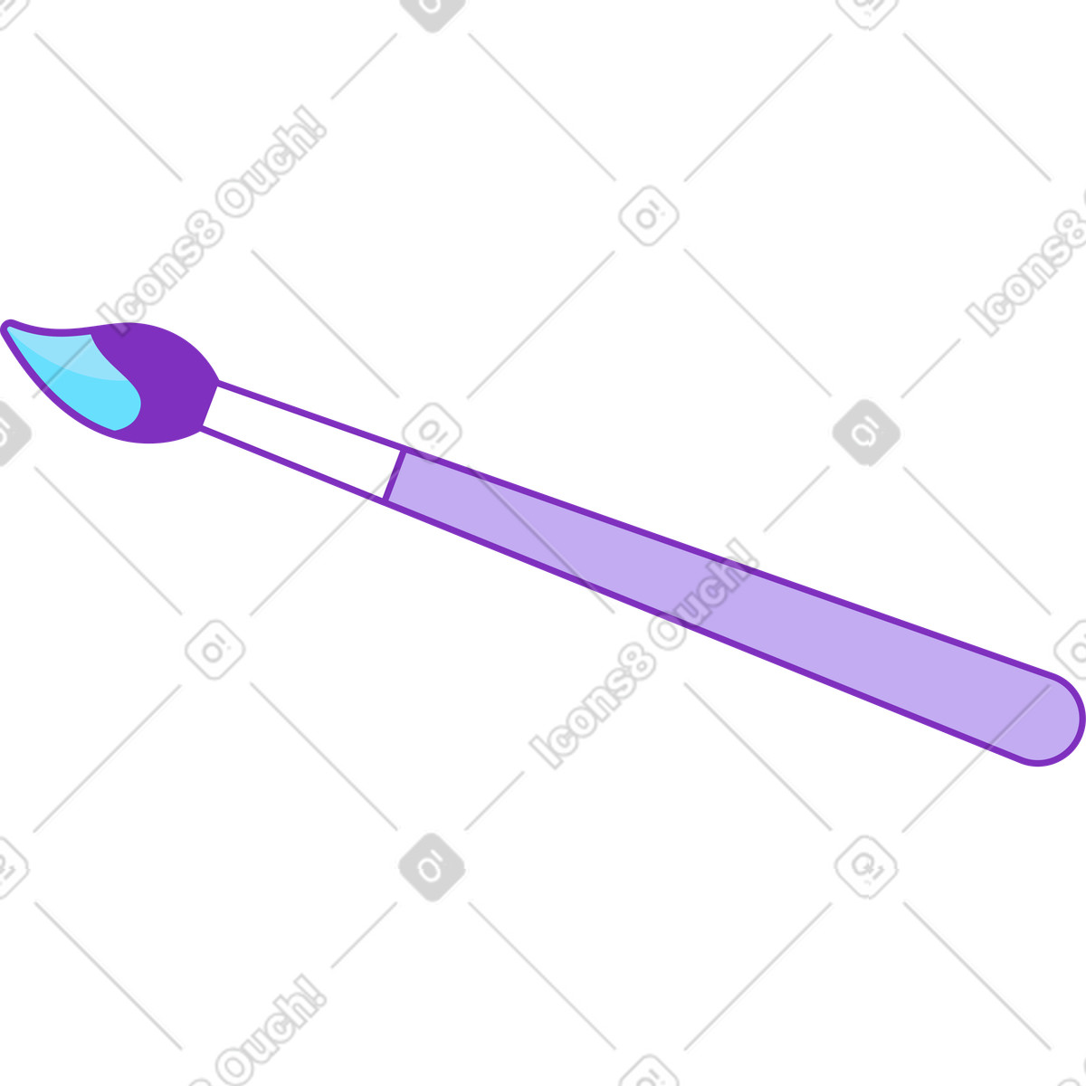 Ilustración Cepillo en estilo Elastic a descargar en PNG y SVG