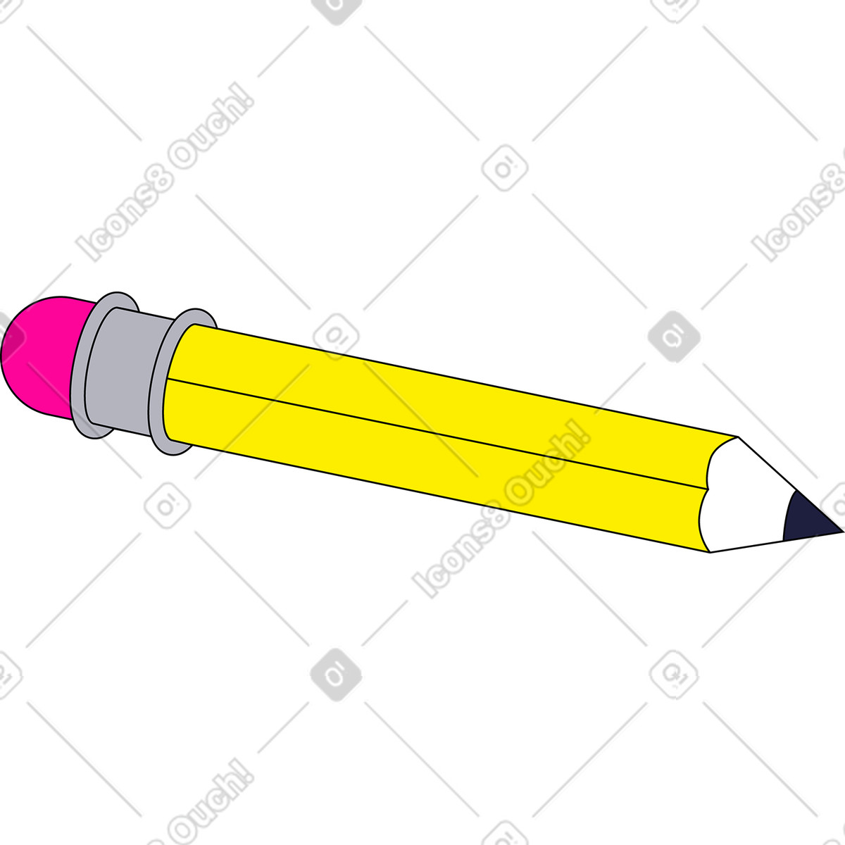Ilustração de Lápis em no estilo Pop para baixar em PNG, SVG