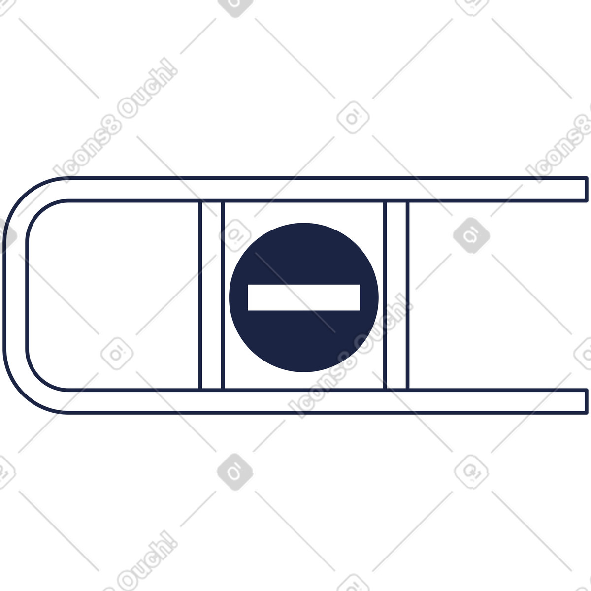 Supermarket barrier illustration in Urban Line style download in PNG, SVG