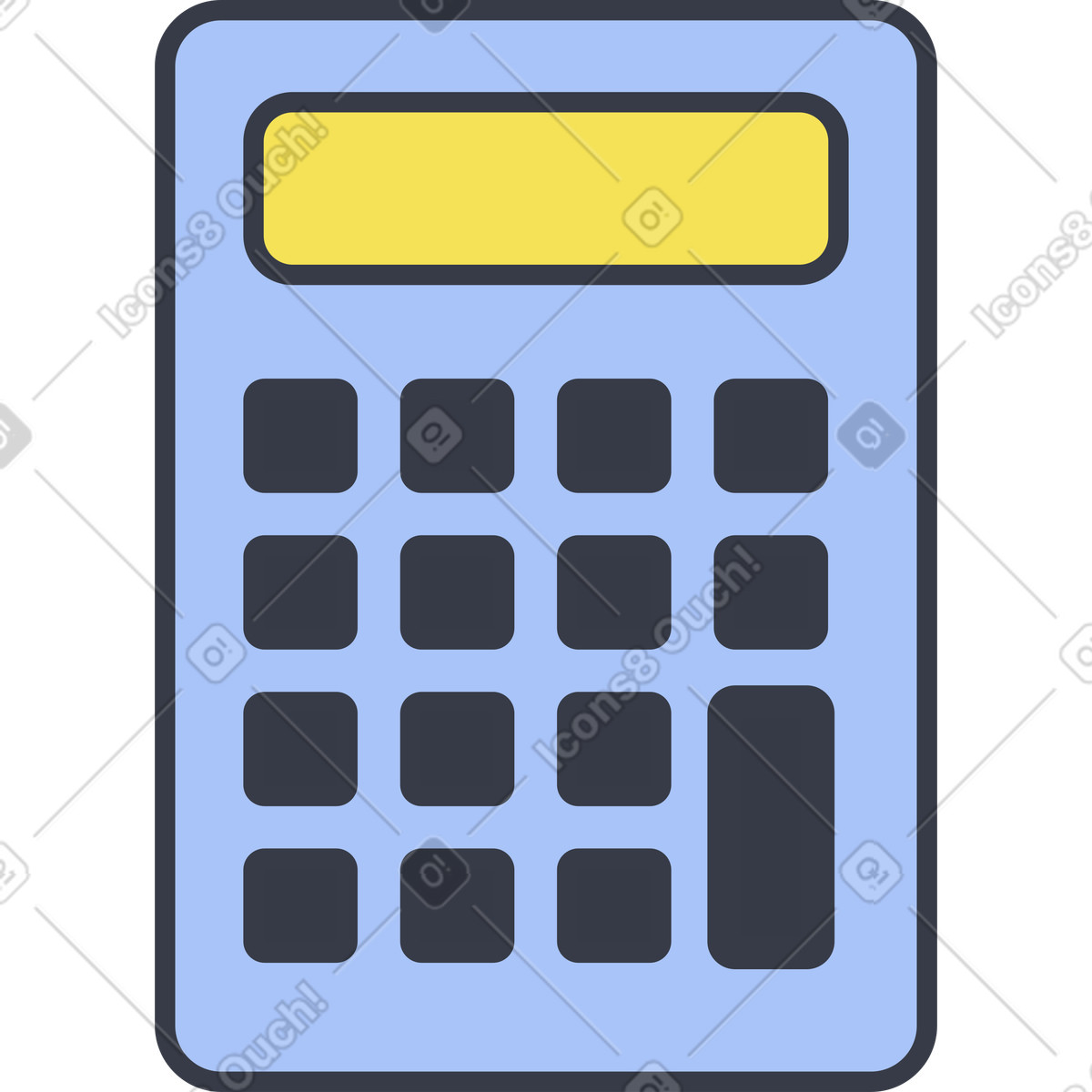 Taschenrechner-Illustration im Abstract-Stil als Download in PNG, SVG