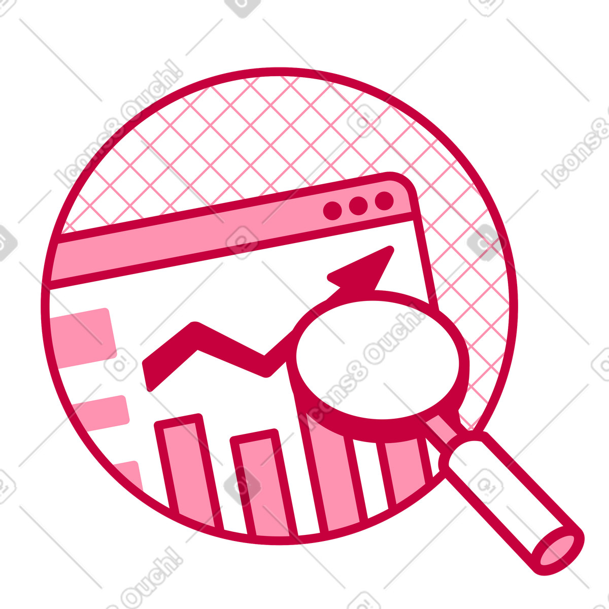 Detailed analysis of financial charts illustration in PNG, SVG