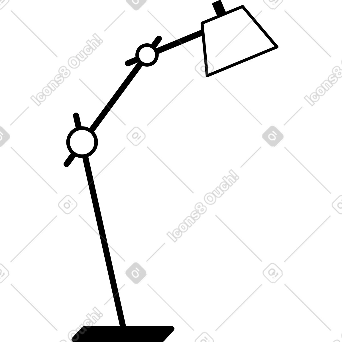 Ilustración Lámpara de piso en estilo Transistor a descargar en PNG y SVG
