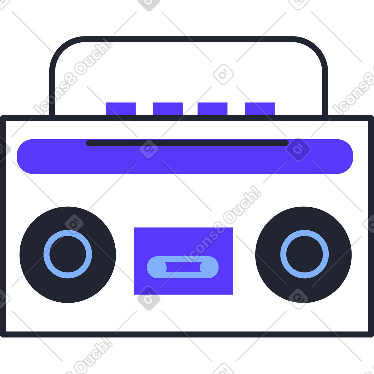 Ilustração de Toca-discos retro em no estilo Pablita para baixar em PNG, SVG