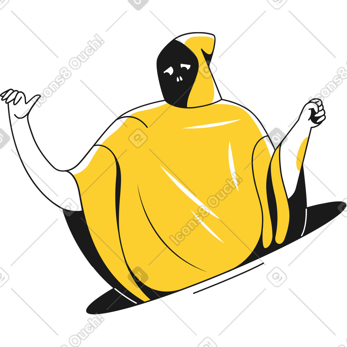 下载 Taxi 风格的 悲伤的死亡 插画，支持 PNG、SVG 格式