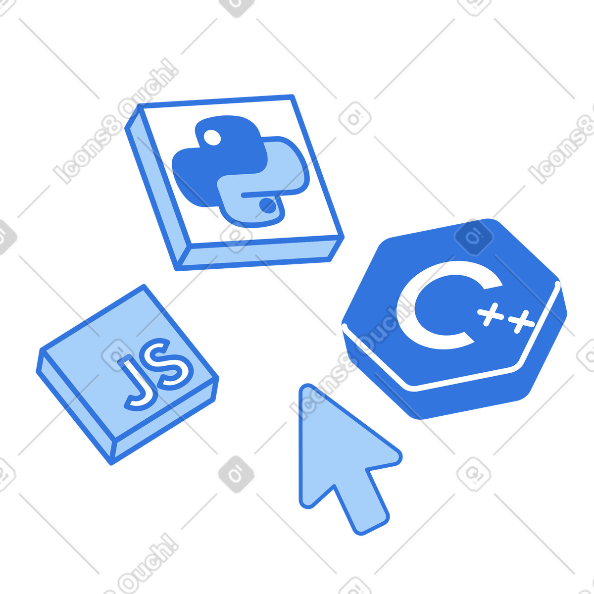 Choosing programming language for project illustration in PNG, SVG