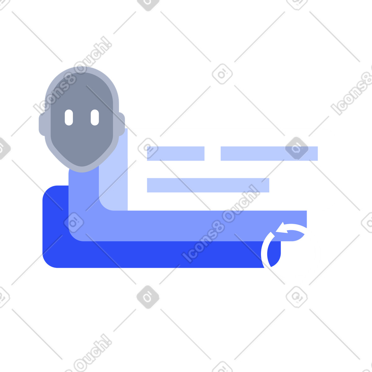 AI assistant avatar with task boards, automated project planning and smart management illustration in System style download in PNG, SVG