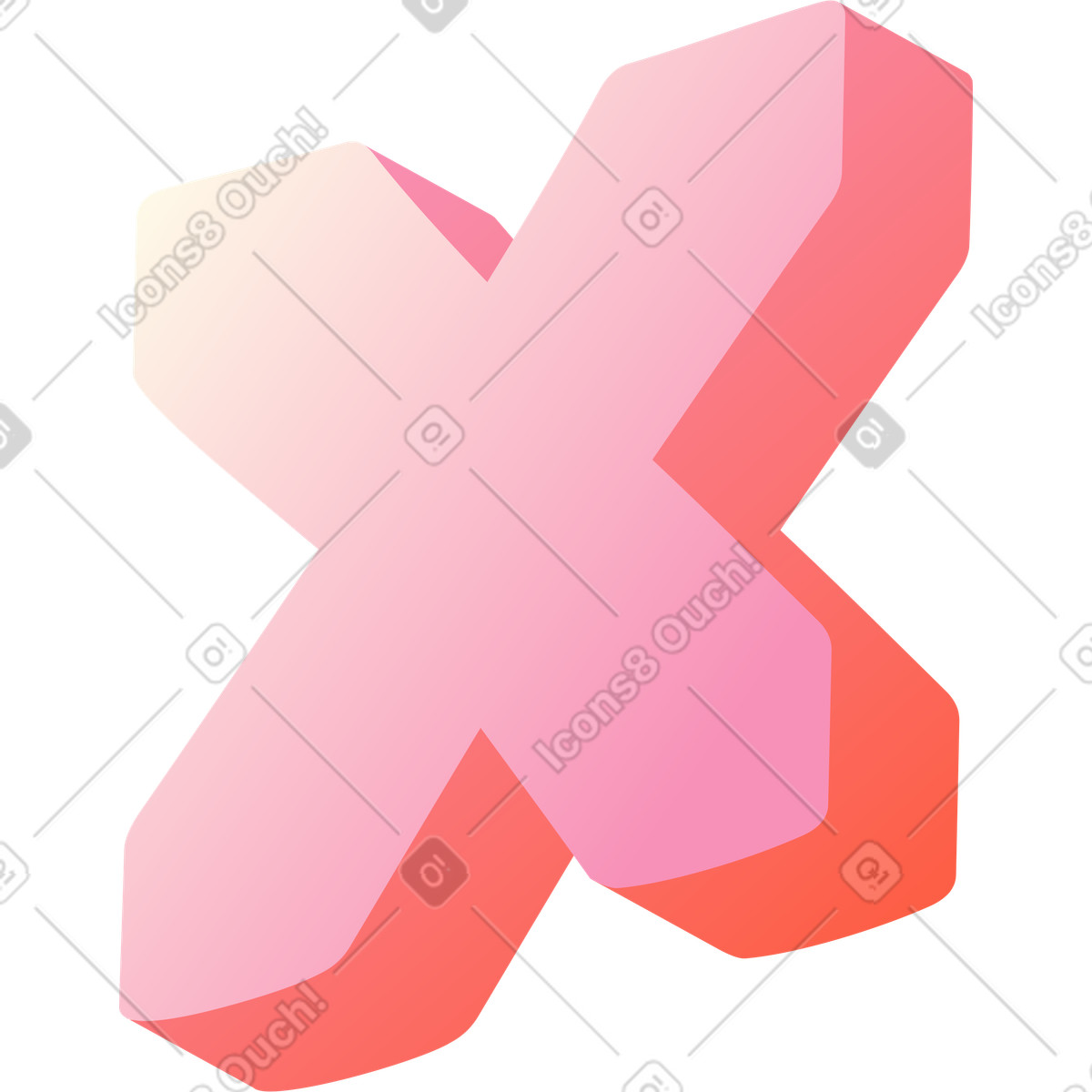 Illustration Signe de multiplication dans le style Beam à télécharger aux formats PNG, SVG