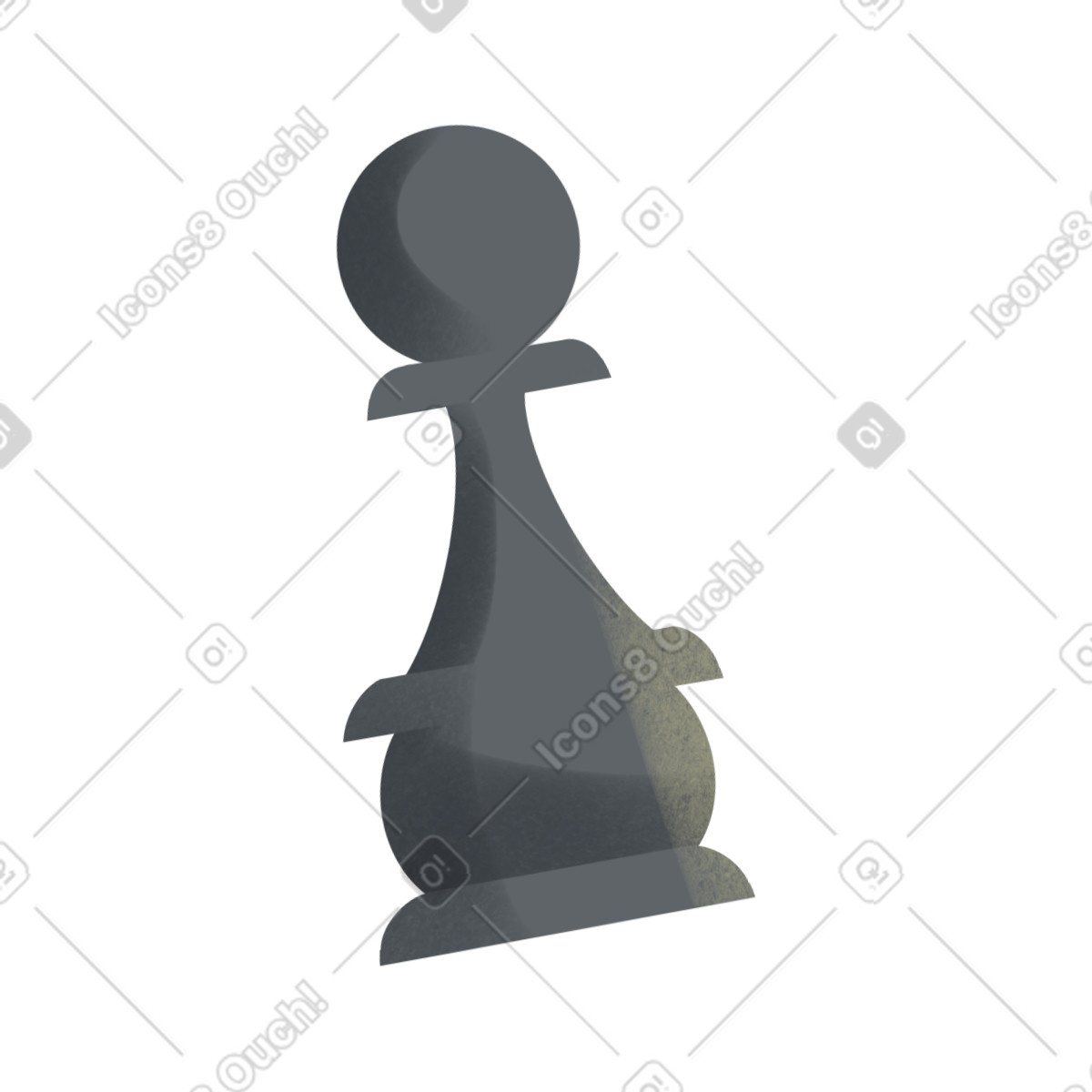 Shine 스타일의 Black pawn chess 일러스트레이션 PNG, SVG 다운로드
