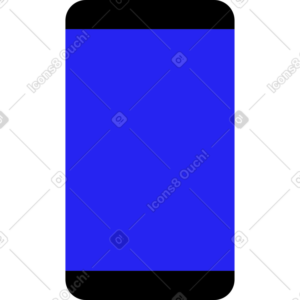 Illustration Téléphone mobile dans le style Flat à télécharger aux formats PNG, SVG