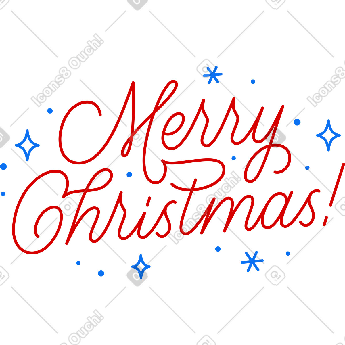 Lettering calligrafia di buon natale con testo fiocchi neve illustrazione in stile scarica in PNG, SVG
