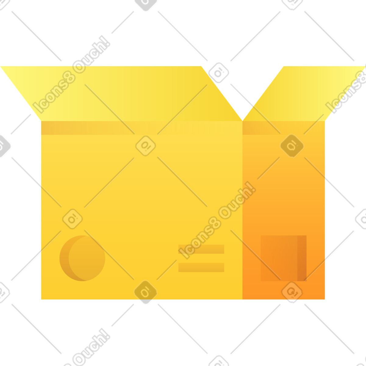 Box illustration in Hugo style download in PNG, SVG