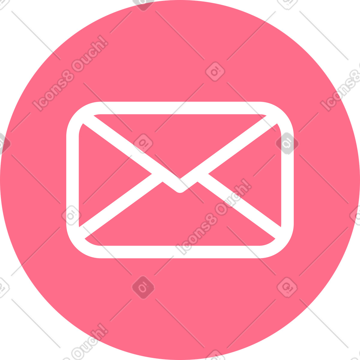 Mail icon illustration in Bright style download in PNG, SVG