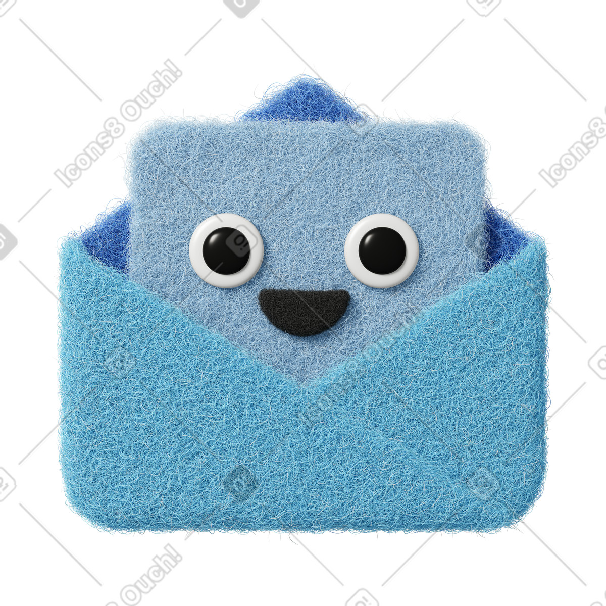 Ilustração de Letter in mail envelope em no estilo Fuzzy para baixar em PNG, SVG