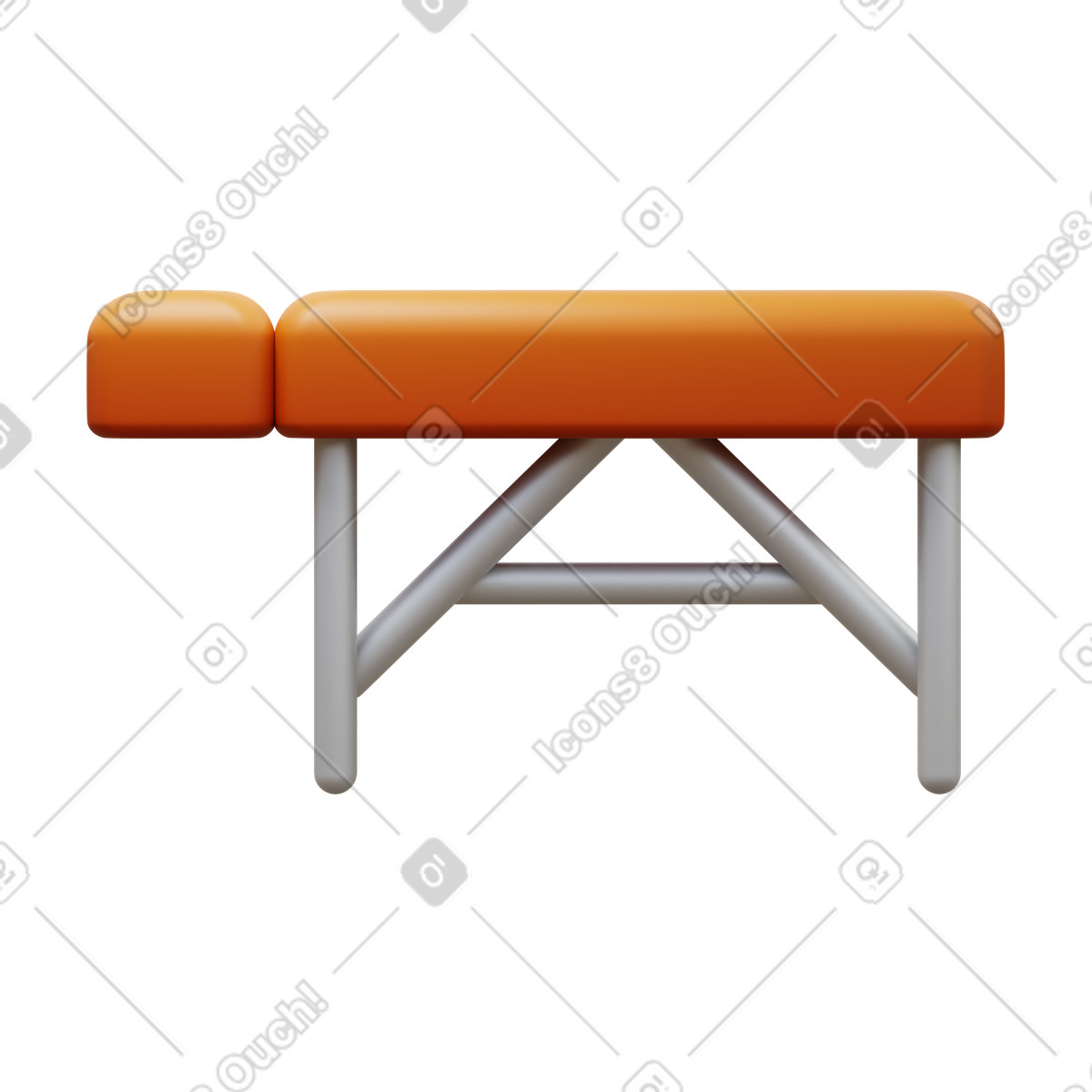 Massage table illustrazione in stile 3D Fluency scarica in PNG, SVG