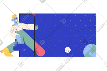 Intergalactic journey through a space portal PNG, SVG