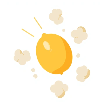 A single yellow popcorn kernel positioned at the center of the image is bursting open. The kernel is actively transitioning into a large, fluffy white popcorn piece. Fluffy white popcorn pieces are radiating outward from the center, showcasing the explosive transformation. A light golden sheen glistens on the newly popped popcorn, emphasizing its freshness.