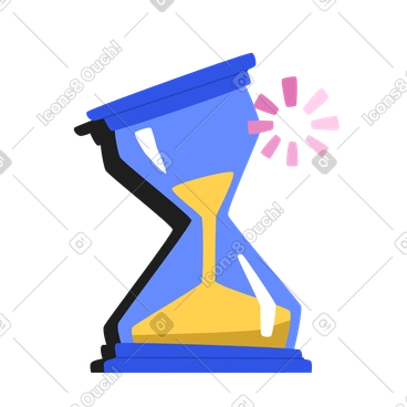 Hourglass and loading icon animated illustration in GIF, Lottie (JSON), AE