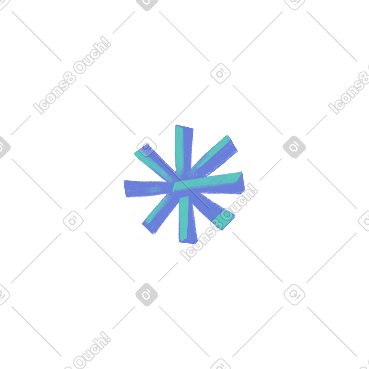 Illustration Astérisque dans le style Atomic à télécharger aux formats PNG, SVG