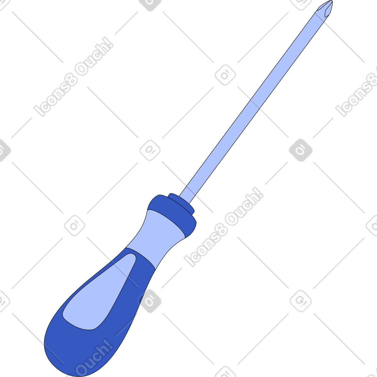 Screwdriver illustration in PNG, SVG