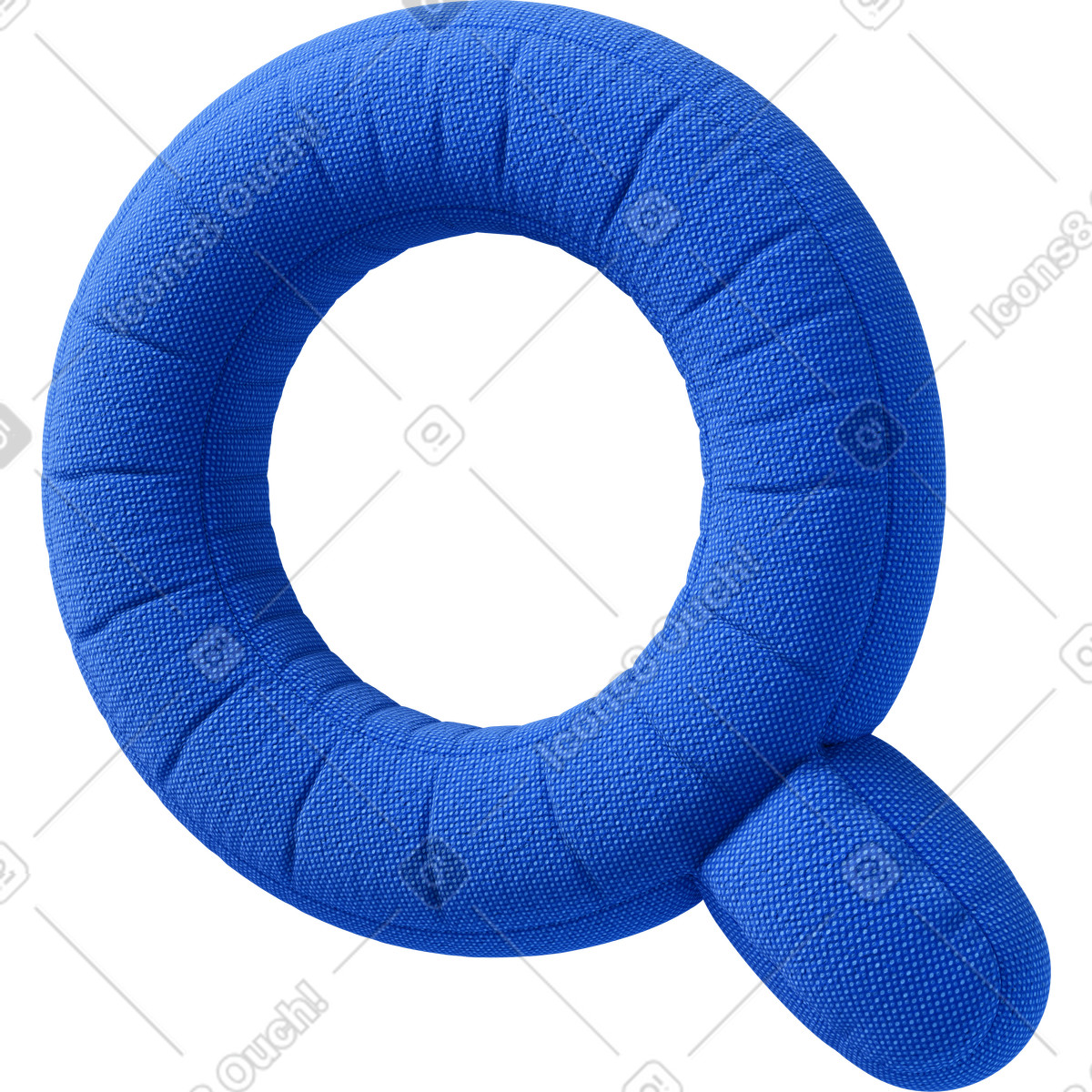 Blue loupe-Illustration im Experimental-Stil als Download in PNG, SVG