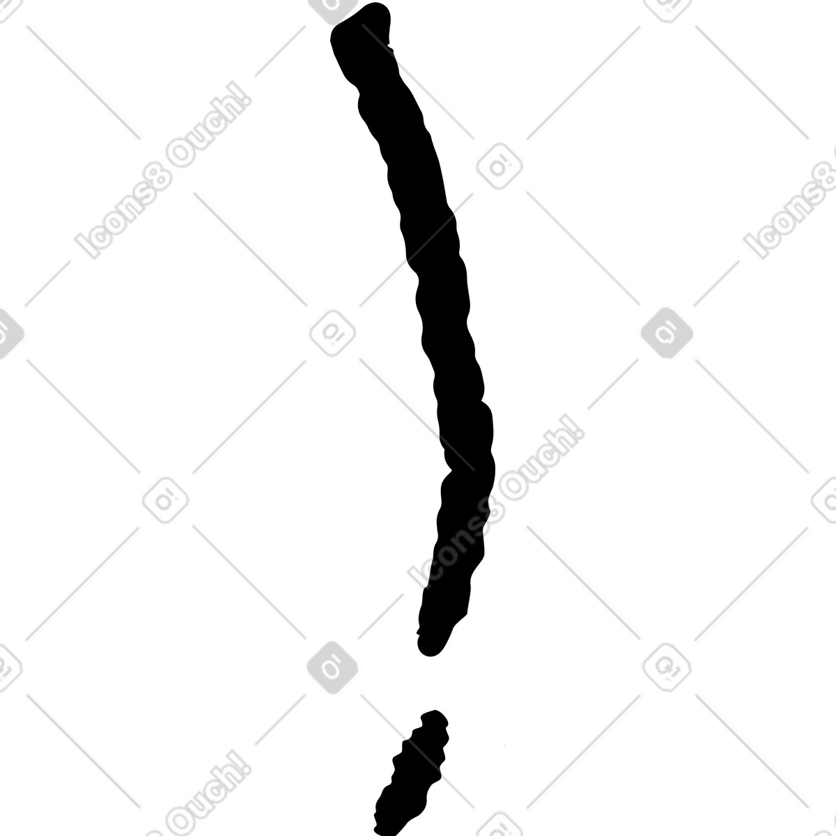 Ilustração de Silhouette irregular curved line organic column em no estilo Black Chalk para baixar em PNG, SVG