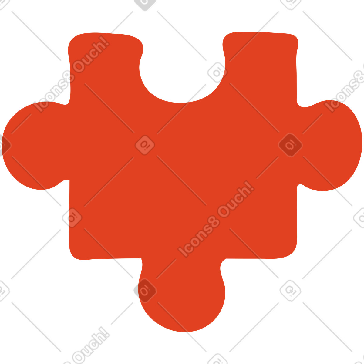 Ilustração de Peça quebra-cabeça vermelha em no estilo Jelly para baixar em PNG, SVG