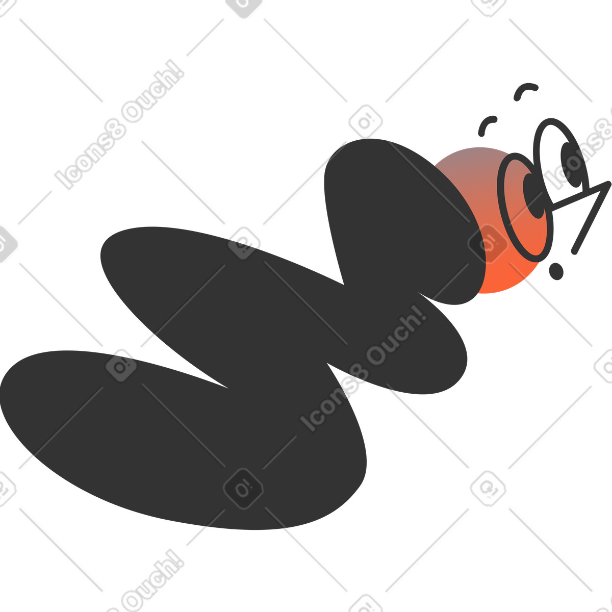 Ilustración Cabeza en estilo Crayon a descargar en PNG y SVG